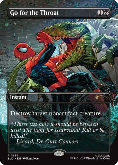 go for the throat mtg spider man secret lair card