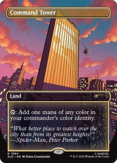 command tower spider man hero card