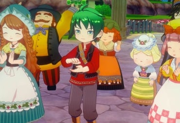 Character clapping at the bazaar.