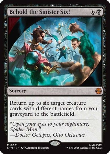 behold the sinister six mtg card