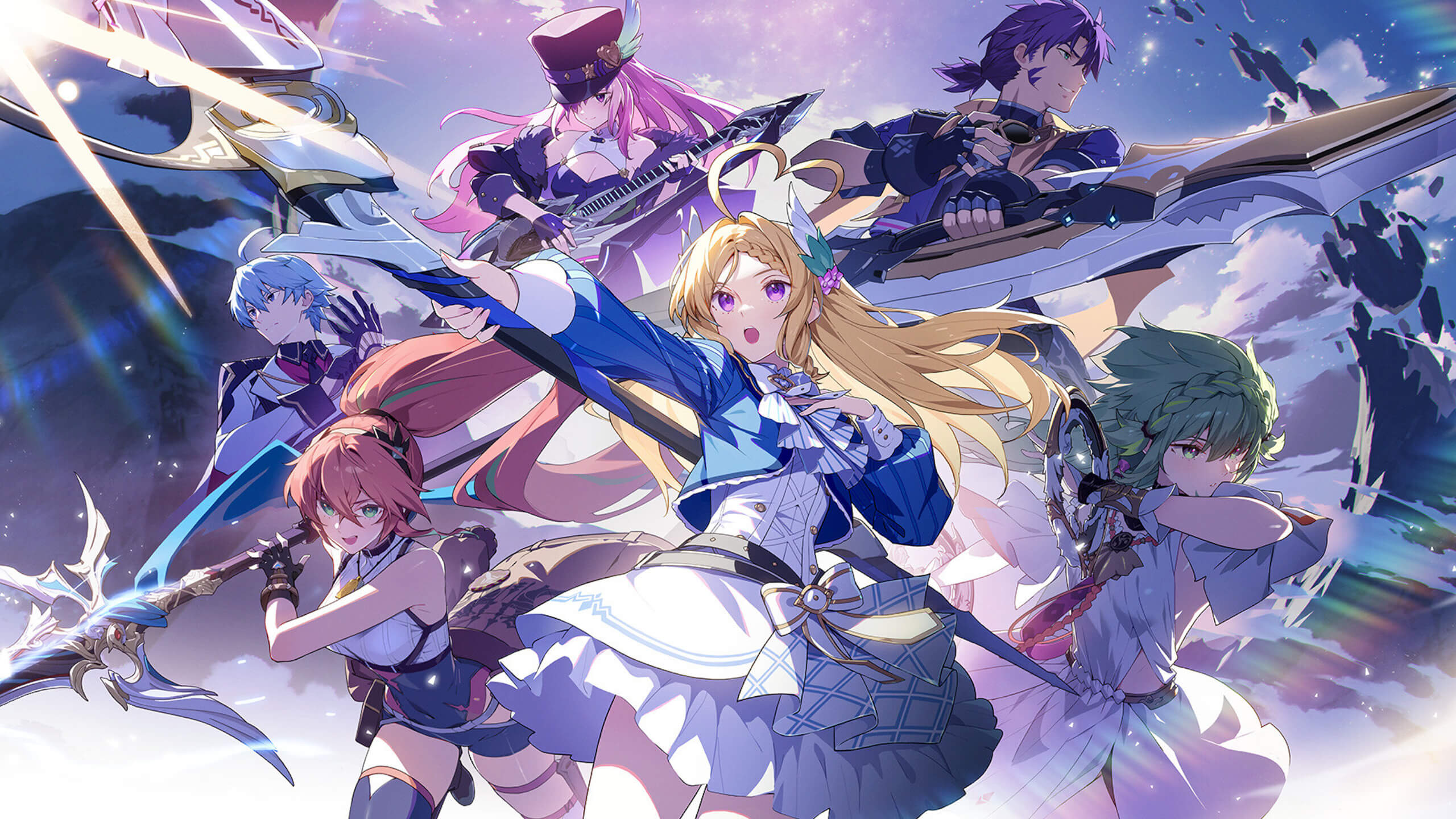 Artwork for Blue Protocol: Star Resonance, which depicts several of its anime-style characters