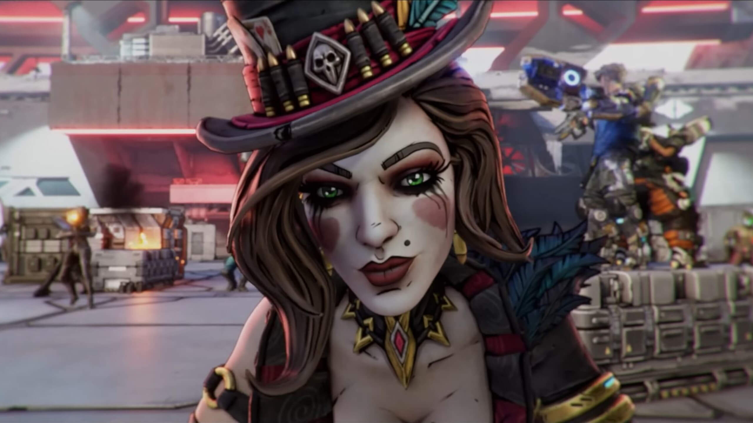 Moxxi looking at the camera in a Borderlands 4 trailer