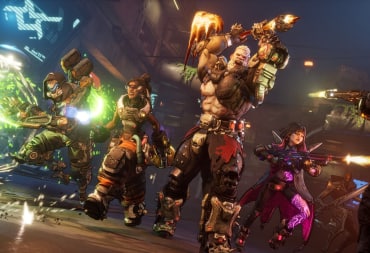 The four Vault Hunters in Borderlands 4 are surrounded by enemies.