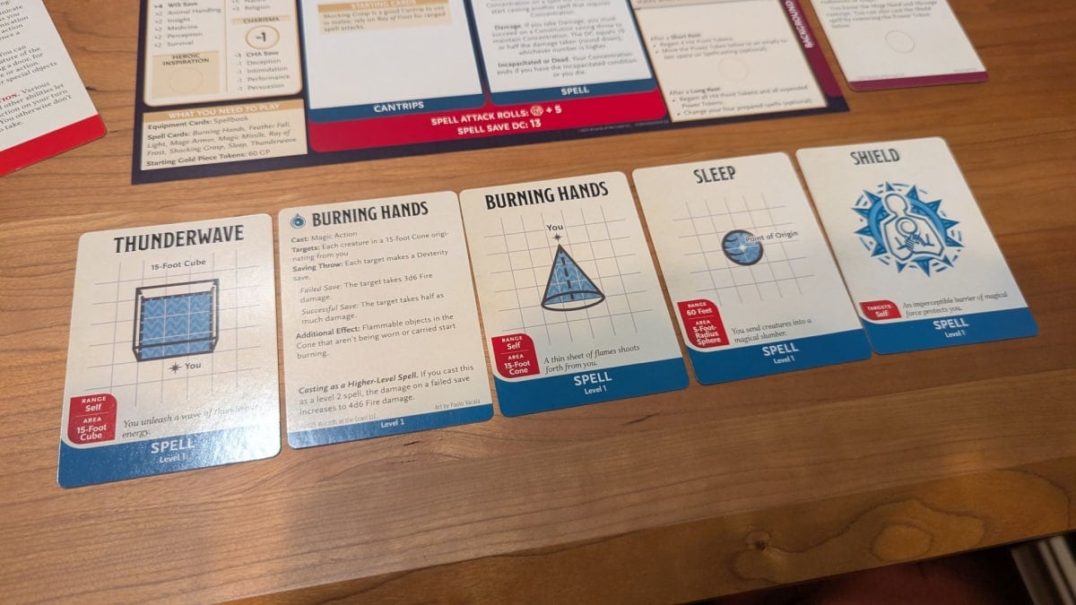 D&D Heroes of the Borderlands Review Spell Cards