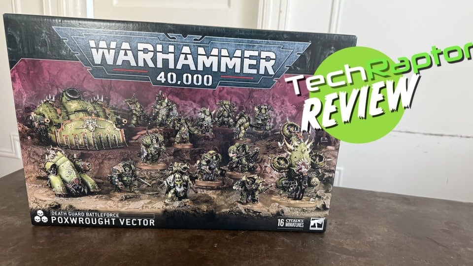 An image of the Death Guard Poxwrought Vector battleforce box