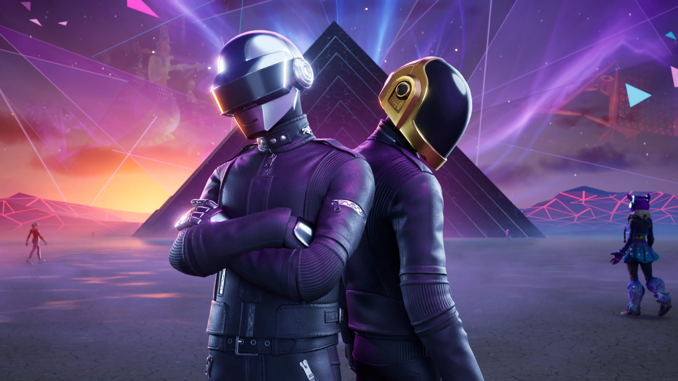 Daft Punk in artwork for the new Fortnite collab