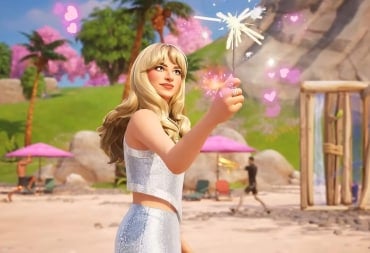 Sabrina Carpenter holding a sparkler in Fortnite