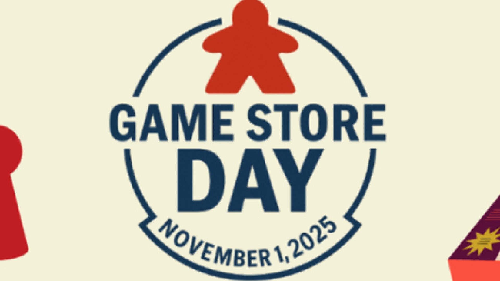 The "Game Store Day" logo, showing a red meeple inside a blue circle on a white background.