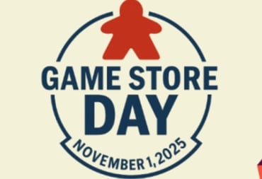The "Game Store Day" logo, showing a red meeple inside a blue circle on a white background.
