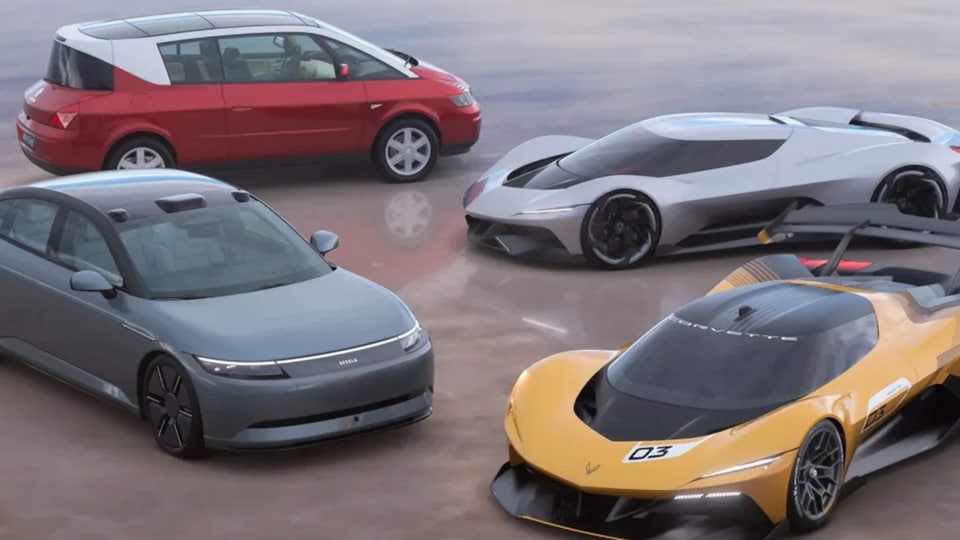 The four new cars being added as part of Gran Turismo 7 Update 1.62