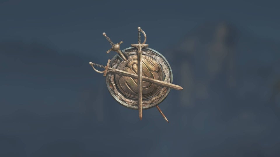 The Mark of Betrayed Relic in Hell is Us with the Acasa Marshes Blurred in the Background