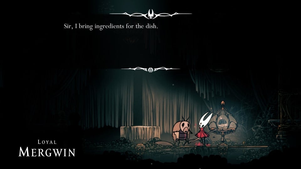 Giving ingredients to Loyal Mergwin.