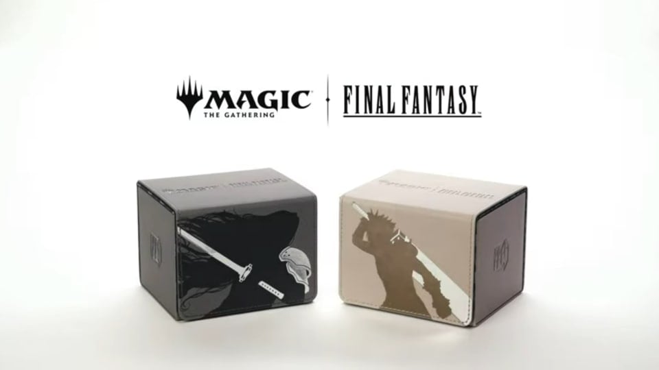 Two deck boxes, both showing Sephiroth and Cloud in silhouette, on a white background.