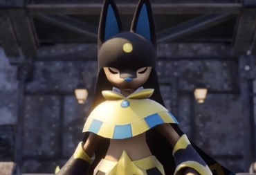 Anubis in Palworld with its eyes closed