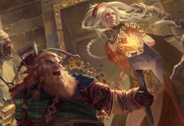 A dwarf in an elf in a dark tunnel surrounded my monstrous mummies.