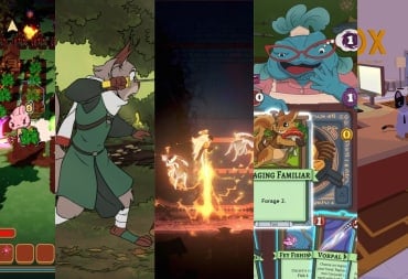 A gallery of five indie games of various genres.