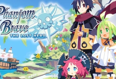 Phantom Brave: The Lost Hero Key Art showing three characters on a tropical background with a title to the left