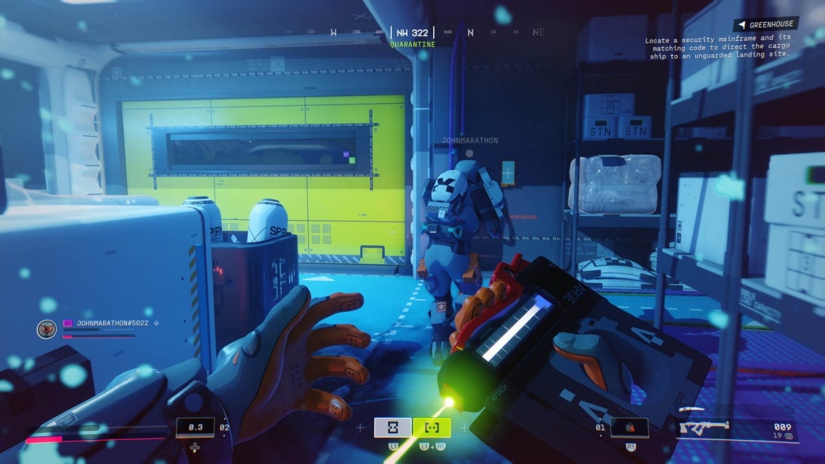 The player following another player called "JohnMarathon" in PlayStation's upcoming Marathon