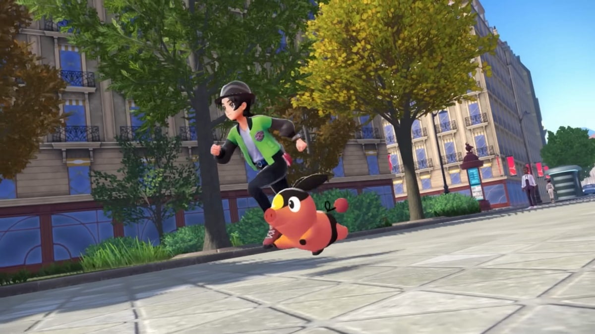 The player and Tepig run in Pokemon Legends: Z-A