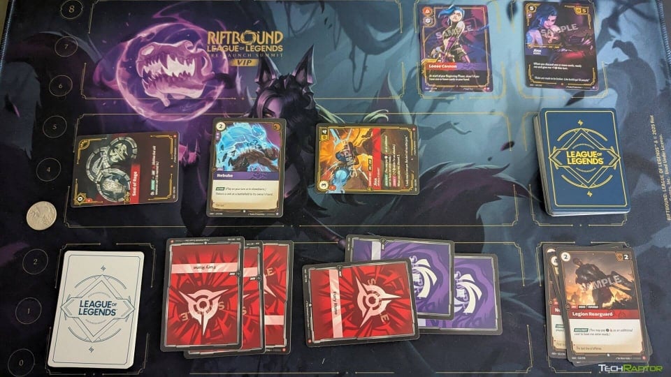 Riftbound League of Legends TCG Example Board