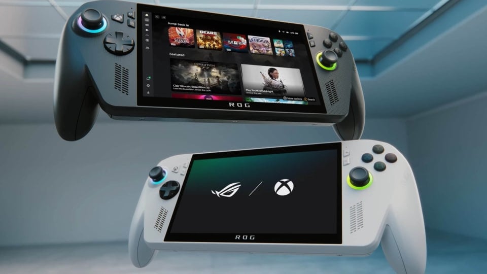 The two ROG Xbox Ally handheld models