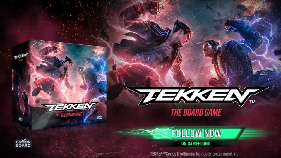 Two men in coats in a fist fight, lightning arcing through their arms. 