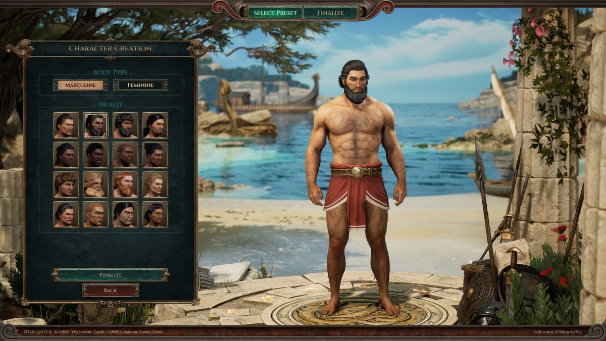 A look at character creation from Titan Quest 2
