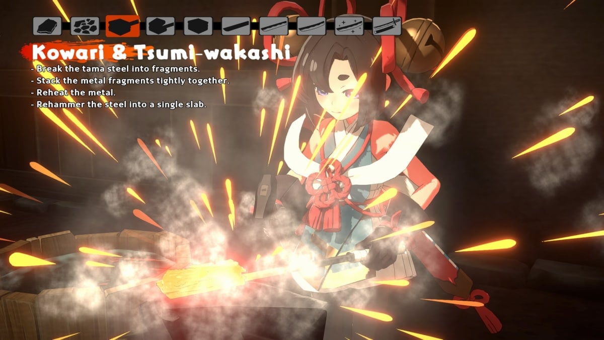 Towa and the Guardians of the Ancient Tree swordsmithing