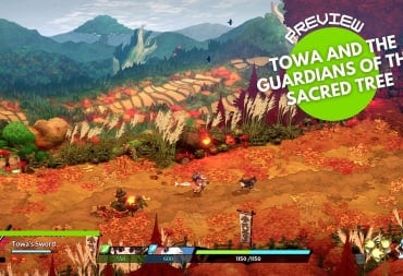 A sweeping landscape with fields in the foreground and forests in the back, with a large tree looming far away.