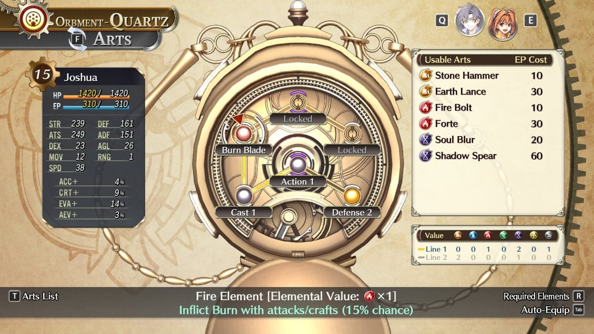 The game's Orbment system is much more streamlined for players to learn and master.