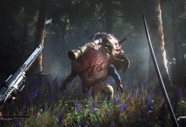 The player faces a giant enemy in Valor Mortis