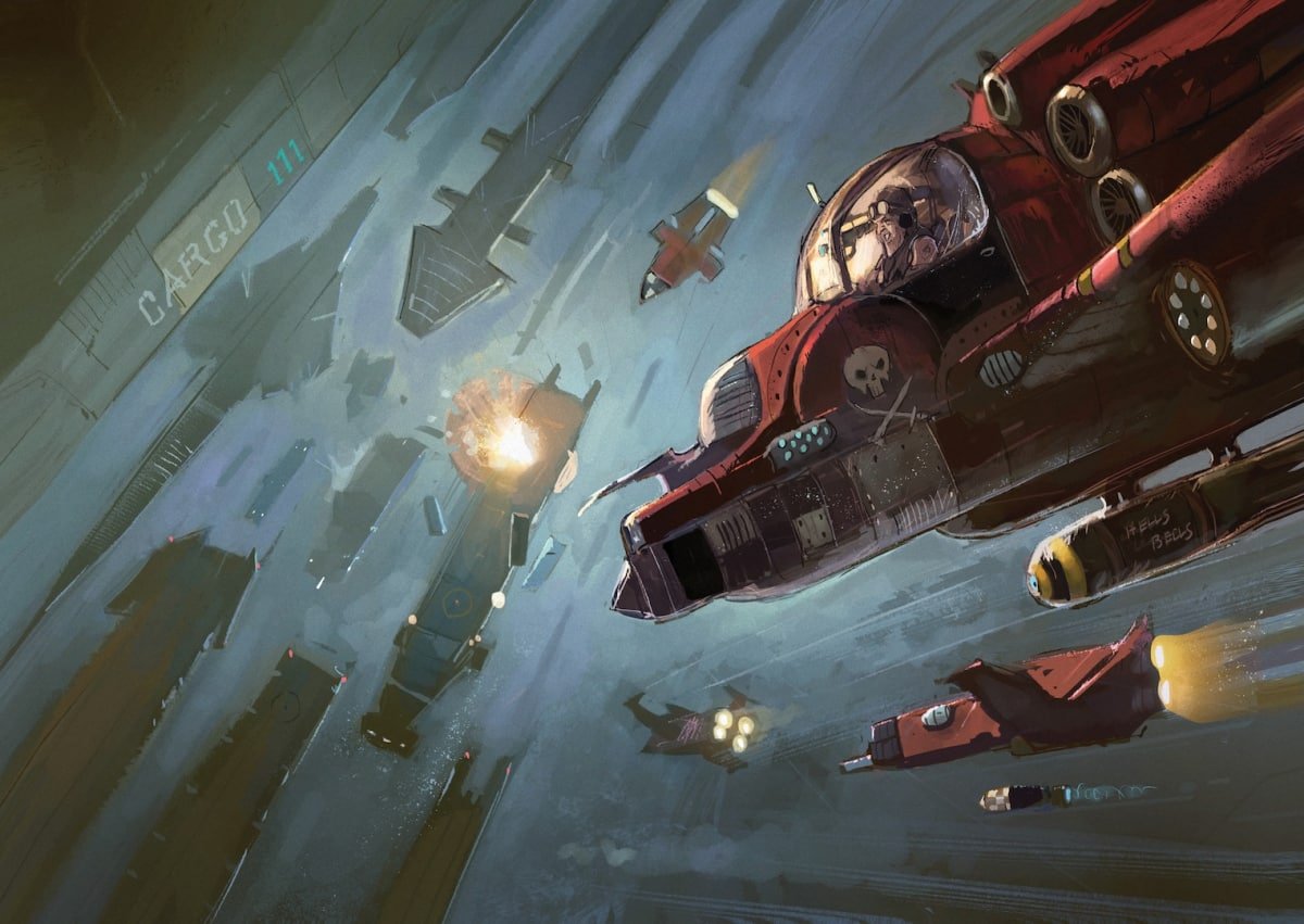 An image from our voidfighter review featuring futuristic spacecraft
