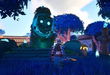 The Player Character Standing in Front of a Spirit Anchor in Voyagers of Nera