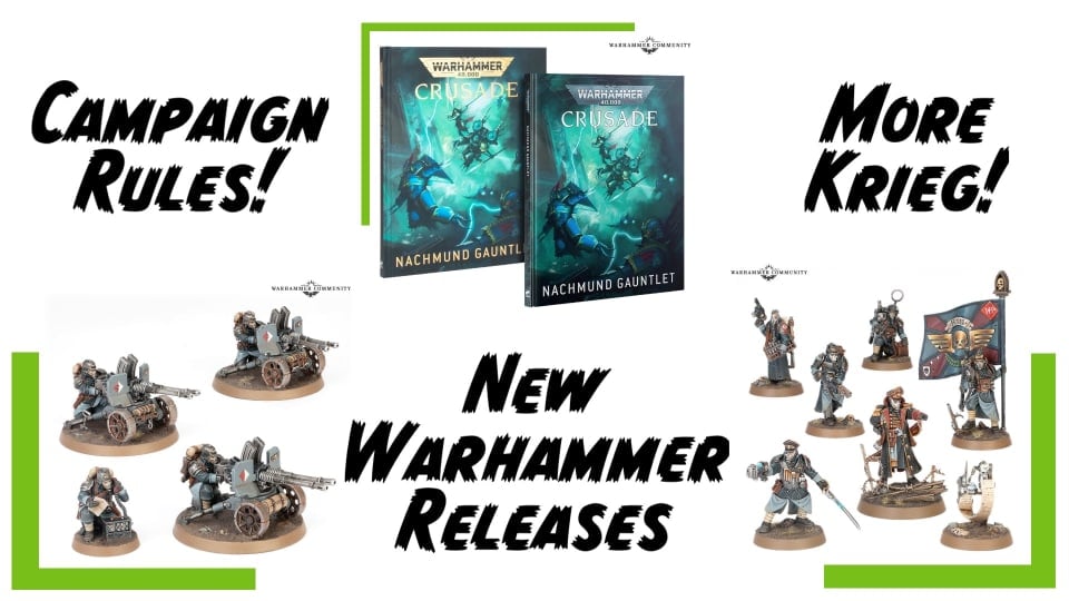 An image of the new units coming to Warhammer 40K this week for preorder.