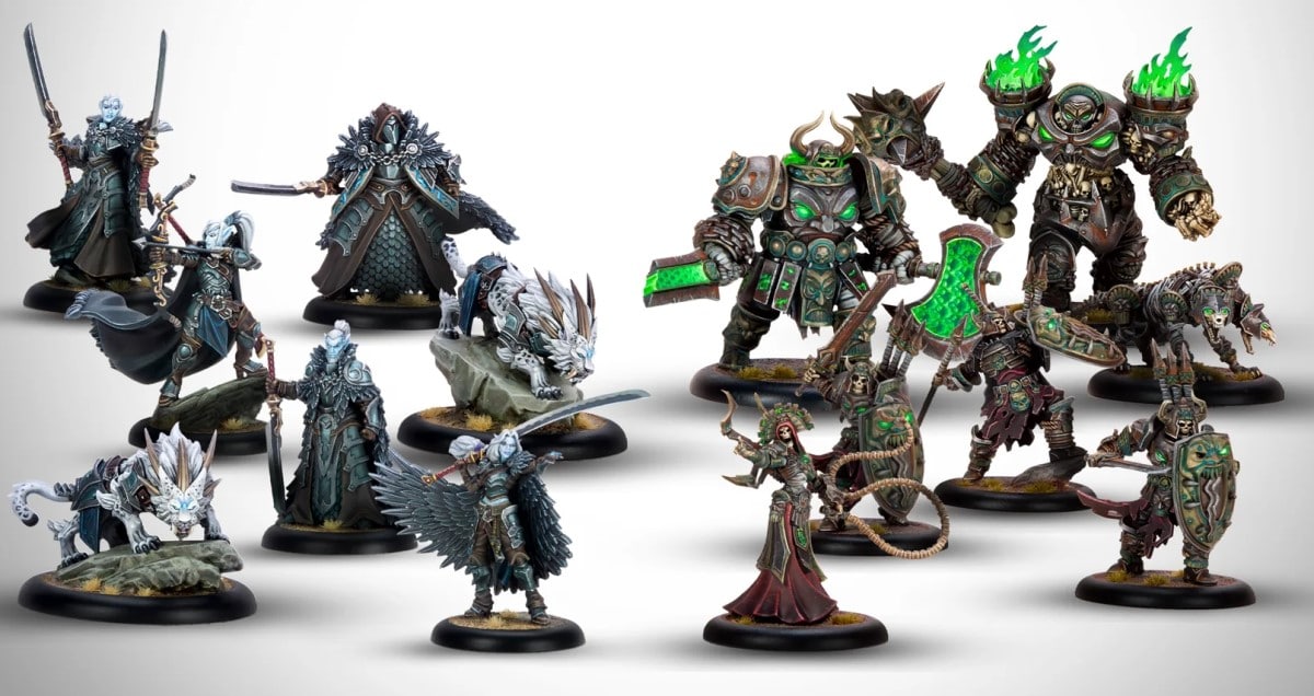 A screenshot of several robotic miniatures on a white background.